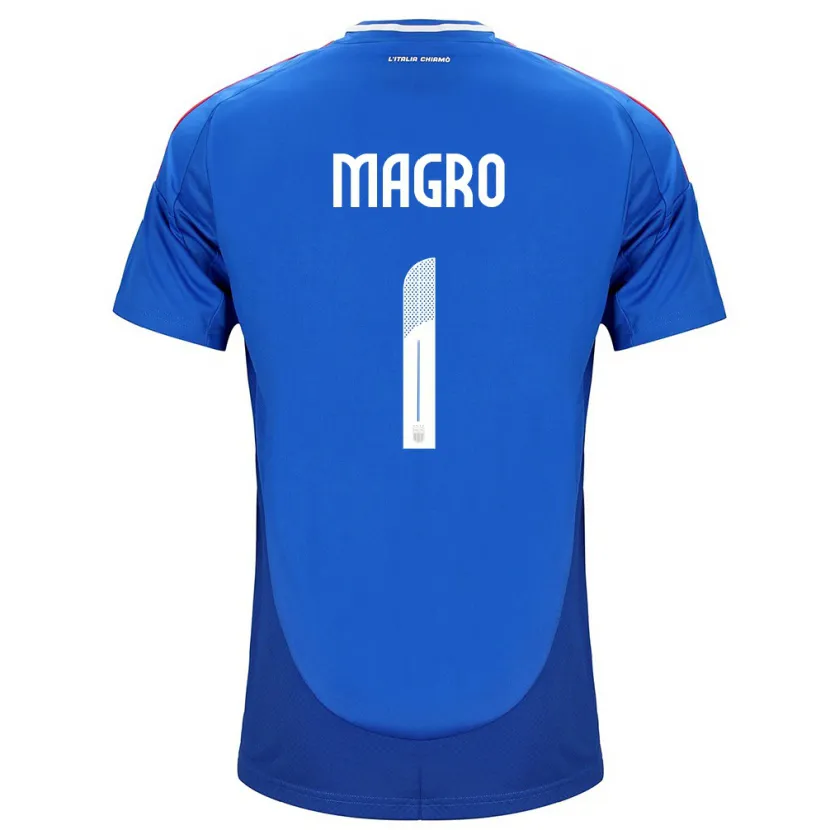 Danxen Bambino Maglia Italia Federico Magro #1 Blu Kit Gara Home 24-26 Maglietta
