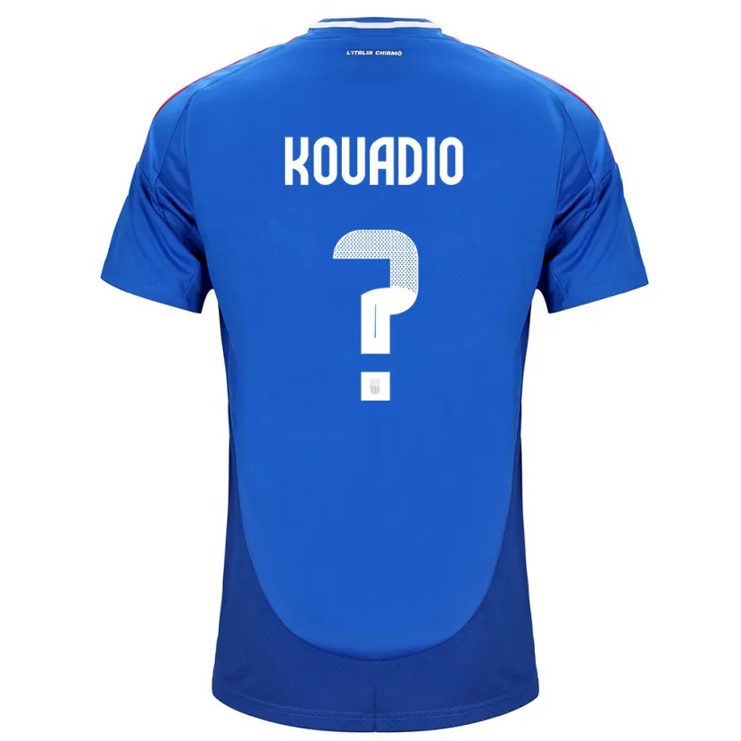 Danxen Bambino Maglia Italia Eddy Kouadio #0 Blu Kit Gara Home 24-26 Maglietta