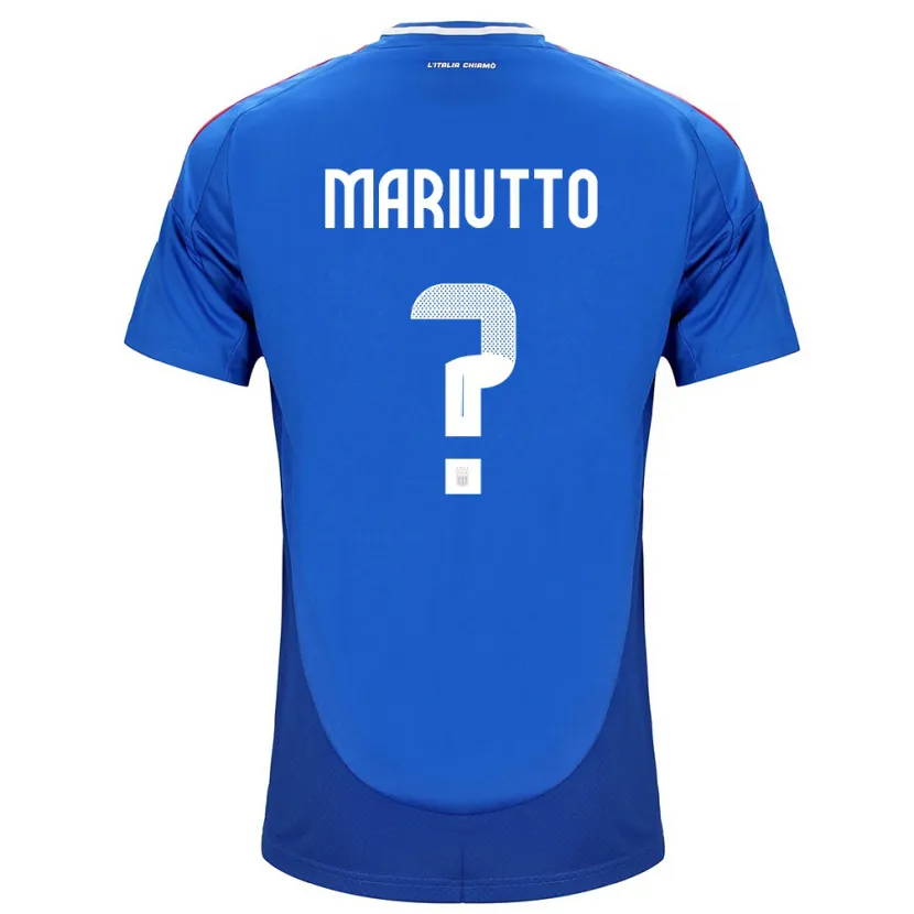Danxen Bambino Maglia Italia Francesco Mariutto #0 Blu Kit Gara Home 24-26 Maglietta