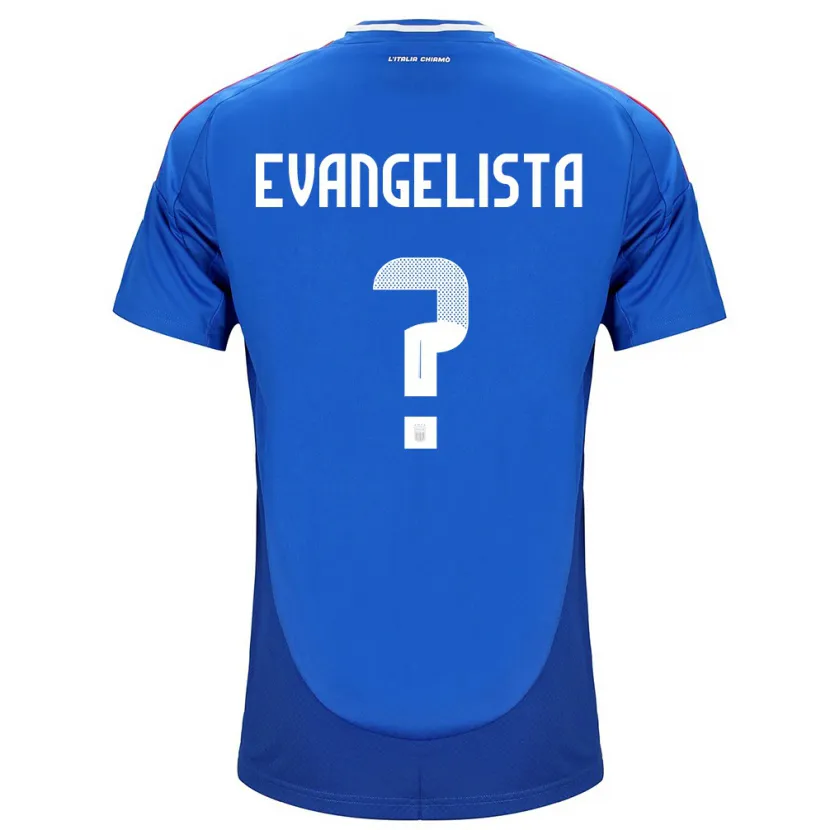 Danxen Bambino Maglia Italia Edoardo Evangelista #0 Blu Kit Gara Home 24-26 Maglietta
