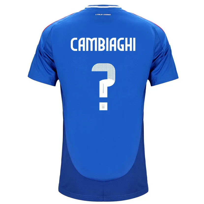 Danxen Bambino Maglia Italia Michela Cambiaghi #0 Blu Kit Gara Home 24-26 Maglietta