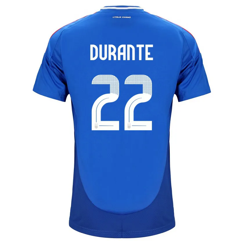 Danxen Bambino Maglia Italia Francesca Durante #22 Blu Kit Gara Home 24-26 Maglietta