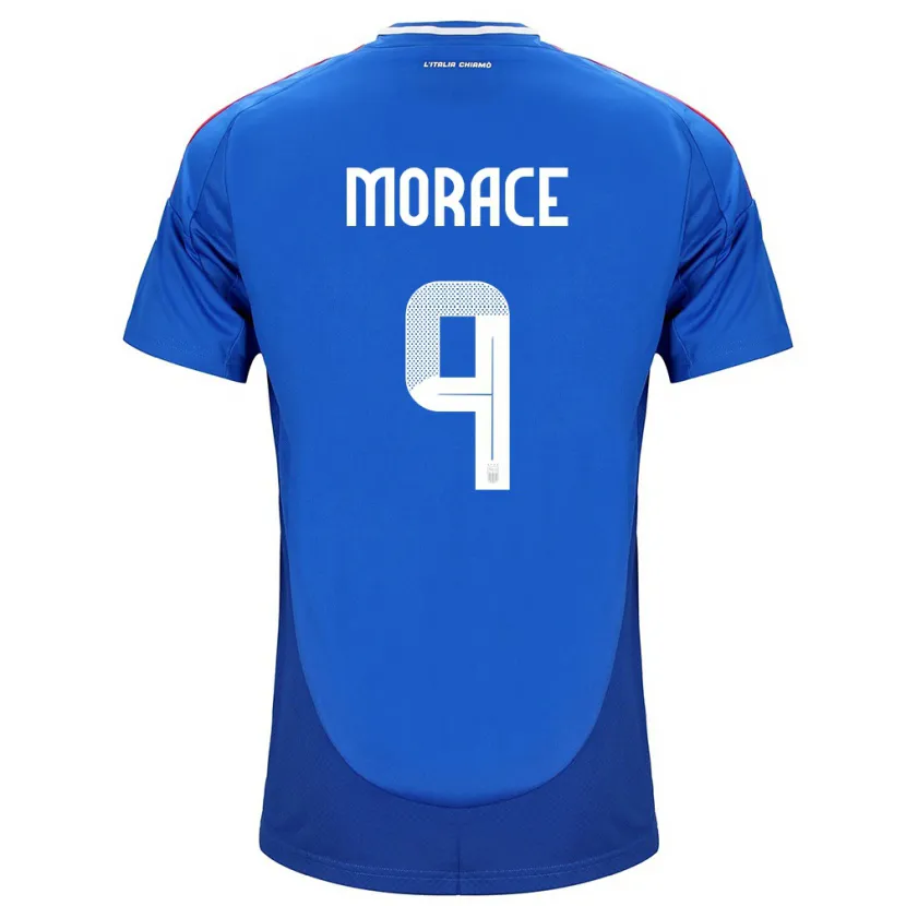 Danxen Bambino Maglia Italia Carolina Morace #9 Blu Kit Gara Home 24-26 Maglietta