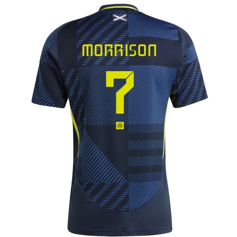 Danxen Bambino Maglia Scotland Liam Morrison #0 Blu Scuro Kit Gara Home 24-26 Maglietta