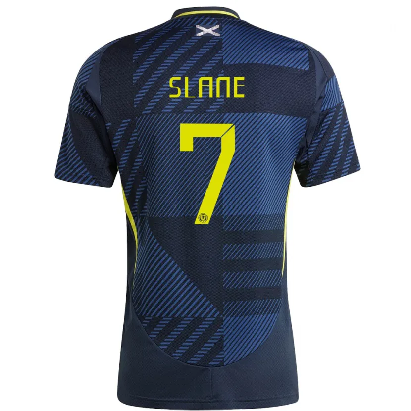 Danxen Bambino Maglia Scotland Paul Slane #7 Blu Scuro Kit Gara Home 24-26 Maglietta