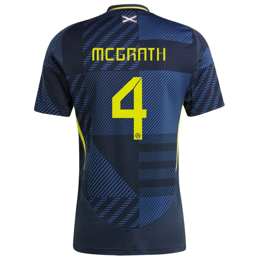 Danxen Bambino Maglia Scotland Joseph Mcgrath #4 Blu Scuro Kit Gara Home 24-26 Maglietta