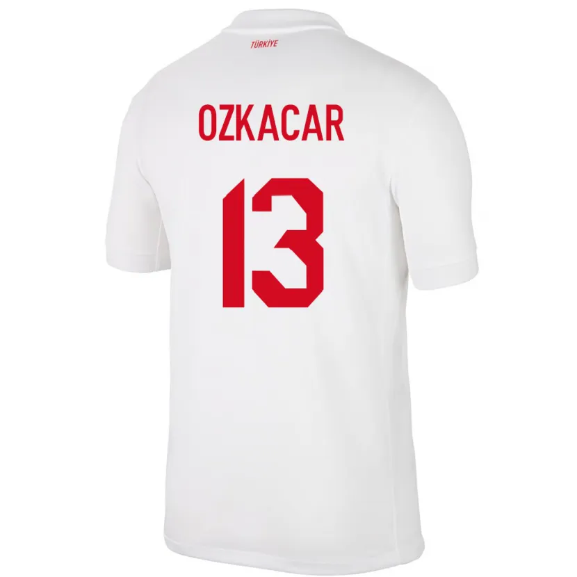 Danxen Bambino Maglia Turchia Cenk Özkacar #13 Bianco Kit Gara Home 24-26 Maglietta