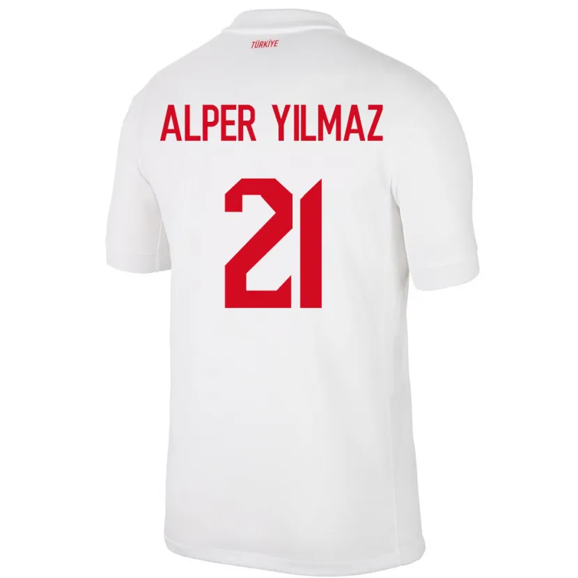 Danxen Bambino Maglia Turchia Barış Alper Yılmaz #21 Bianco Kit Gara Home 24-26 Maglietta