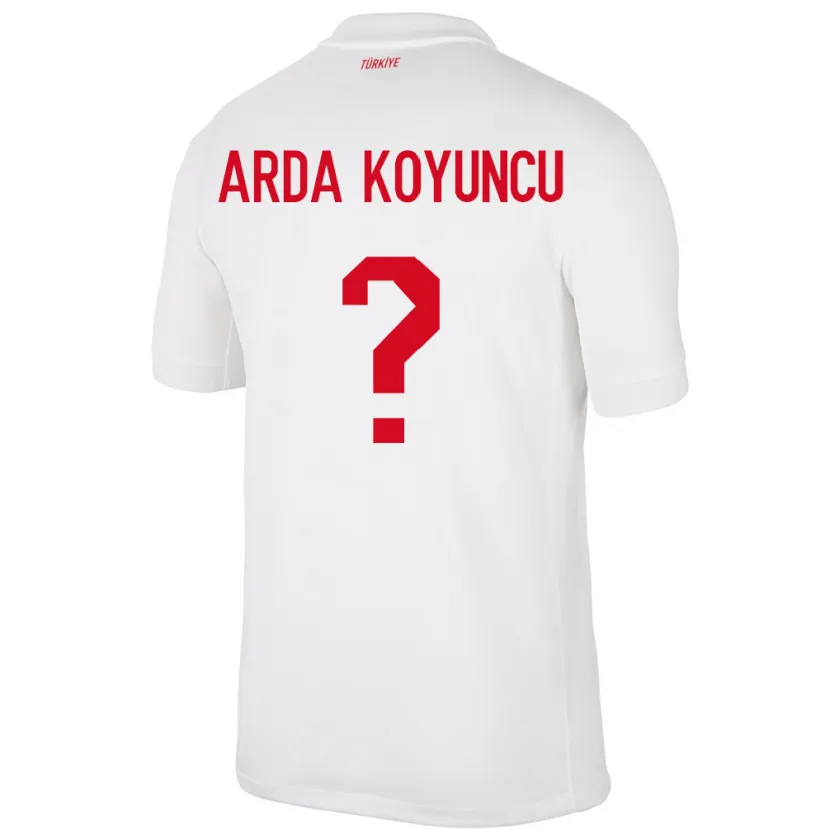 Danxen Bambino Maglia Turchia Efe Arda Koyuncu #0 Bianco Kit Gara Home 24-26 Maglietta