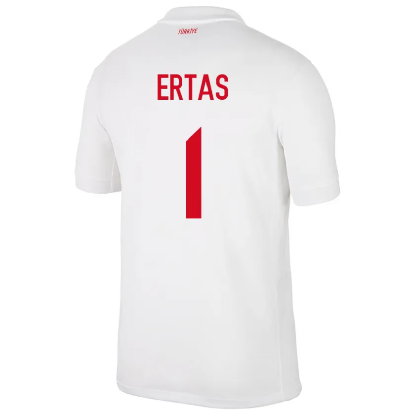 Danxen Bambino Maglia Turchia Deniz Ertaş #1 Bianco Kit Gara Home 24-26 Maglietta