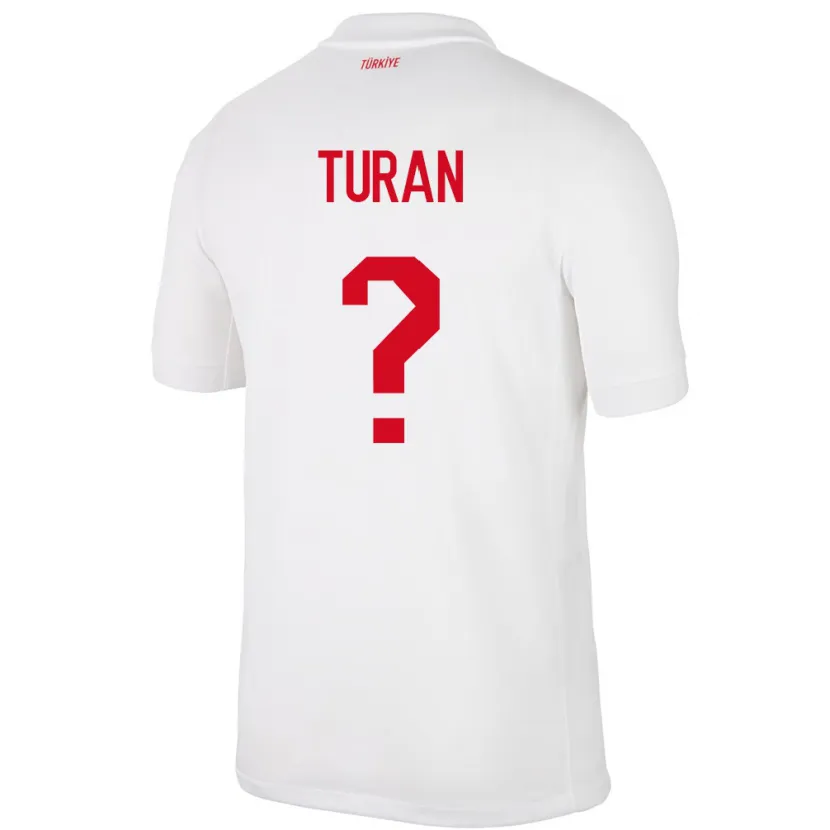 Danxen Bambino Maglia Turchia Hasan Turan #0 Bianco Kit Gara Home 24-26 Maglietta