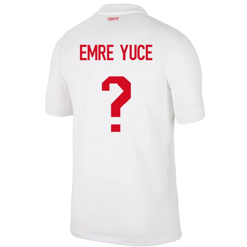 Danxen Bambino Maglia Turchia Yunus Emre Yüce #0 Bianco Kit Gara Home 24-26 Maglietta