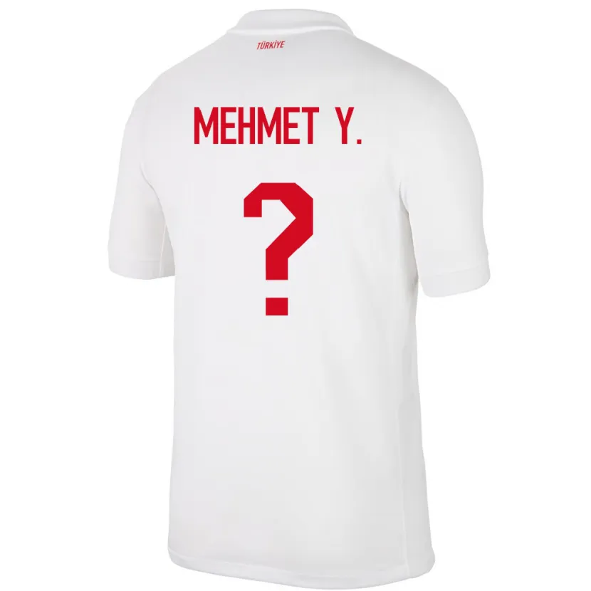 Danxen Bambino Maglia Turchia Mehmet Yildirim #0 Bianco Kit Gara Home 24-26 Maglietta