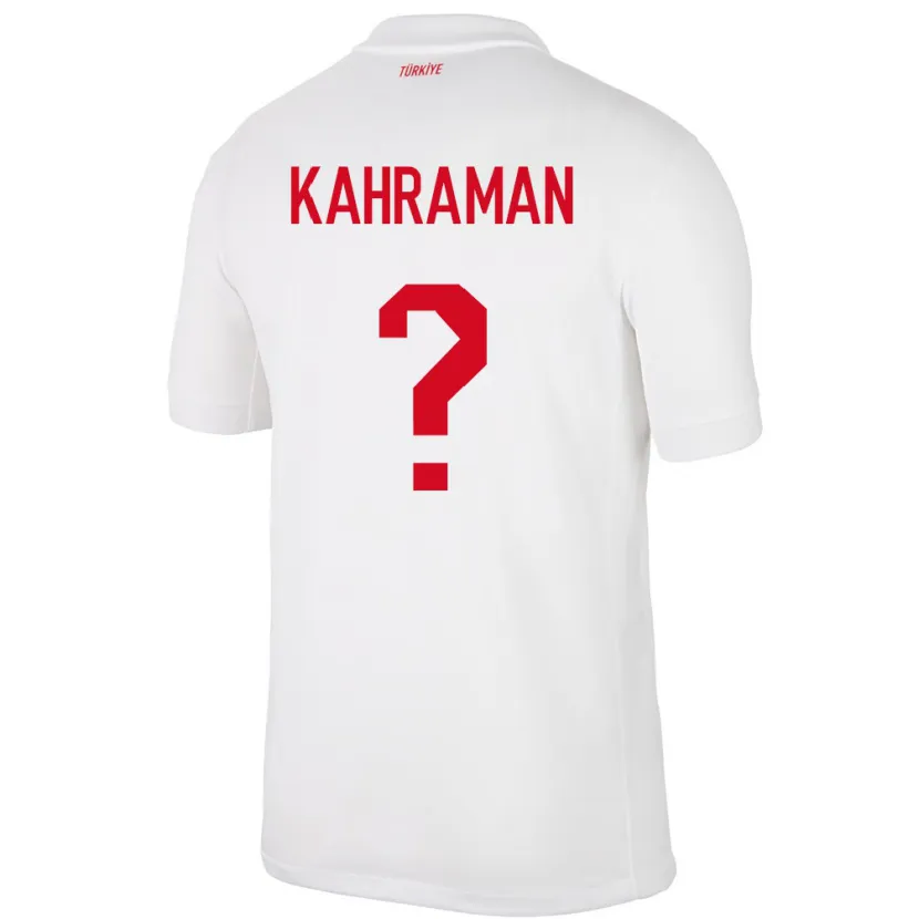 Danxen Bambino Maglia Turchia Osman Kahraman #0 Bianco Kit Gara Home 24-26 Maglietta