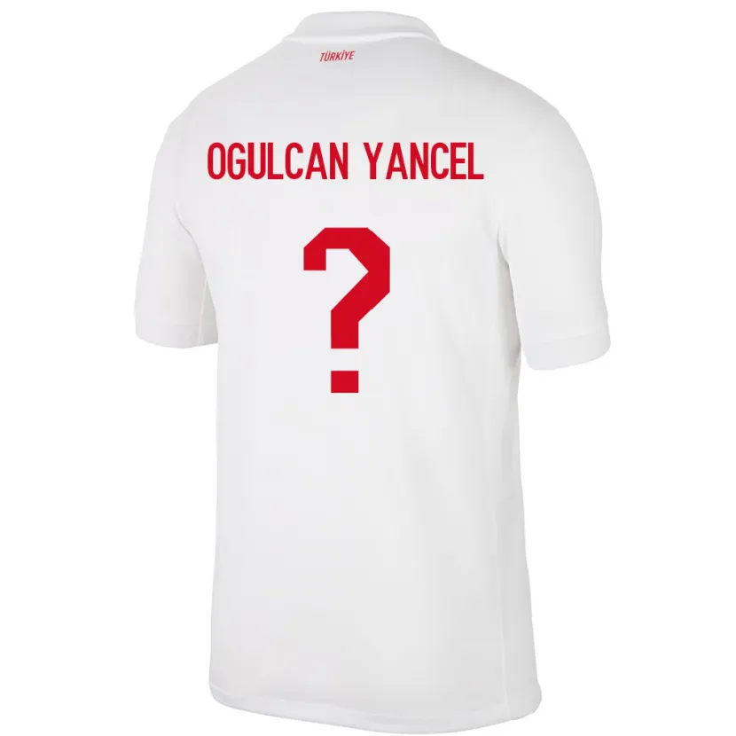 Danxen Bambino Maglia Turchia Necati Oğulcan Yançel #0 Bianco Kit Gara Home 24-26 Maglietta