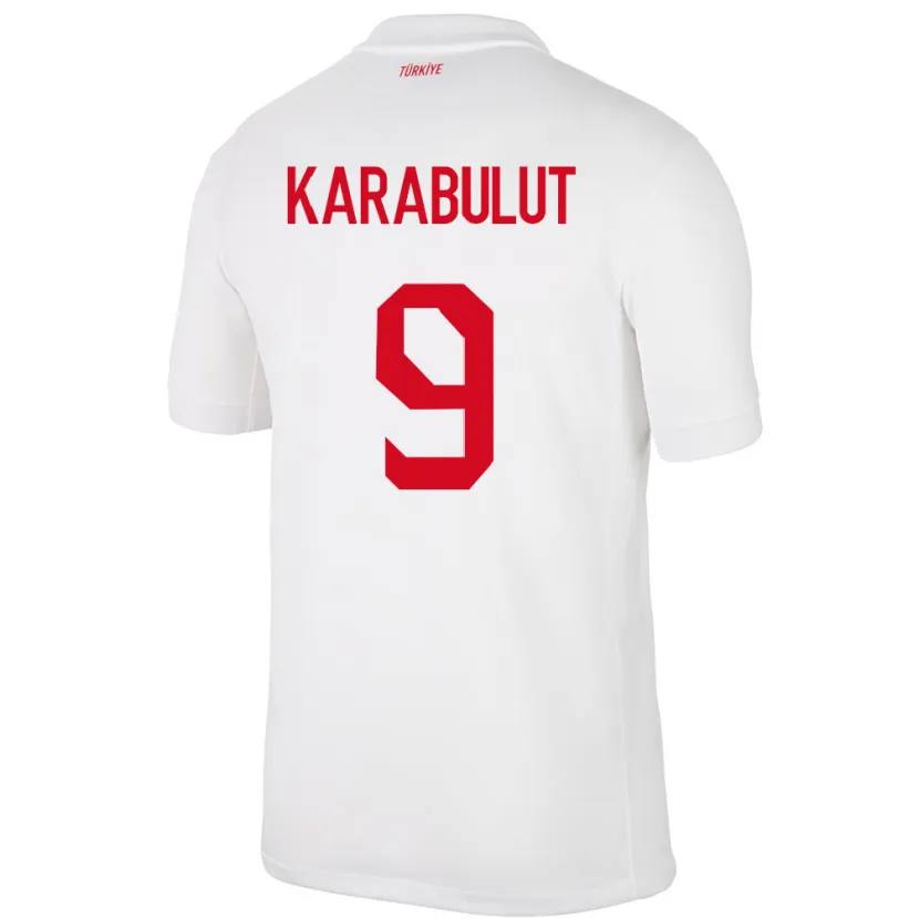Danxen Bambino Maglia Turchia Arzu Karabulut #9 Bianco Kit Gara Home 24-26 Maglietta