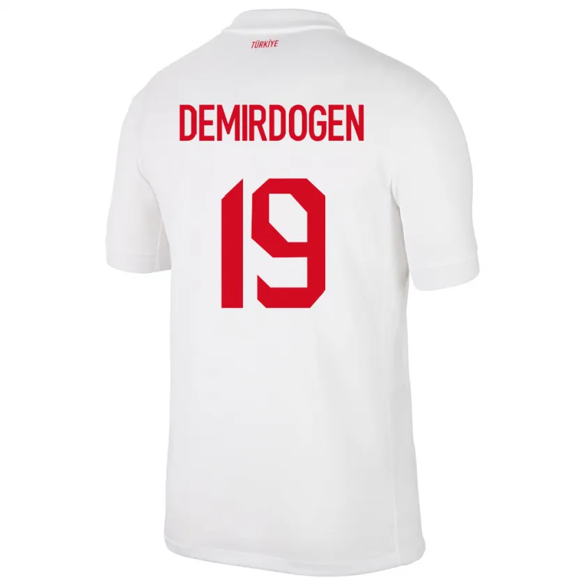 Danxen Bambino Maglia Turchia Neslihan Demirdögen #19 Bianco Kit Gara Home 24-26 Maglietta