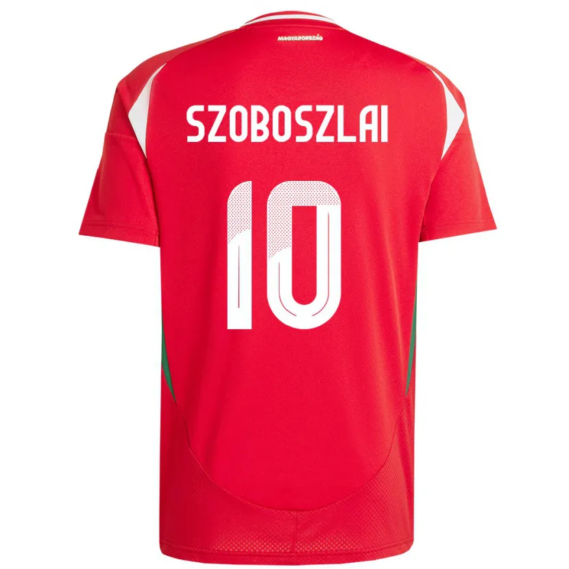 Danxen Bambino Maglia Ungheria Dominik Szoboszlai #10 Rosso Kit Gara Home 24-26 Maglietta