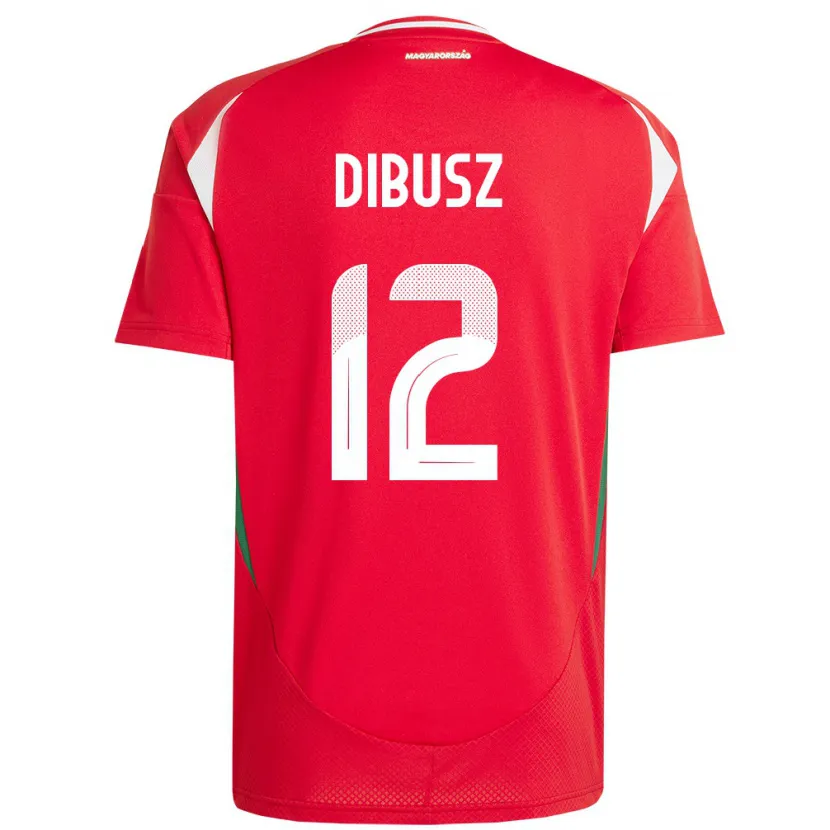 Danxen Bambino Maglia Ungheria Dénes Dibusz #12 Rosso Kit Gara Home 24-26 Maglietta