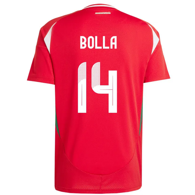 Danxen Bambino Maglia Ungheria Bendegúz Bolla #14 Rosso Kit Gara Home 24-26 Maglietta