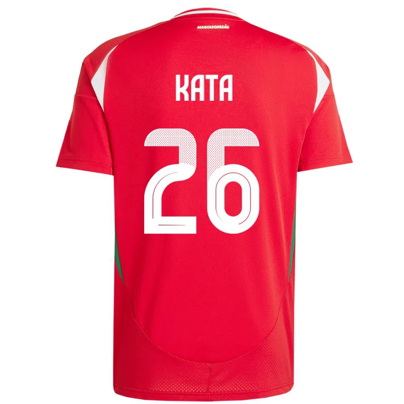 Danxen Bambino Maglia Ungheria Mihály Kata #26 Rosso Kit Gara Home 24-26 Maglietta