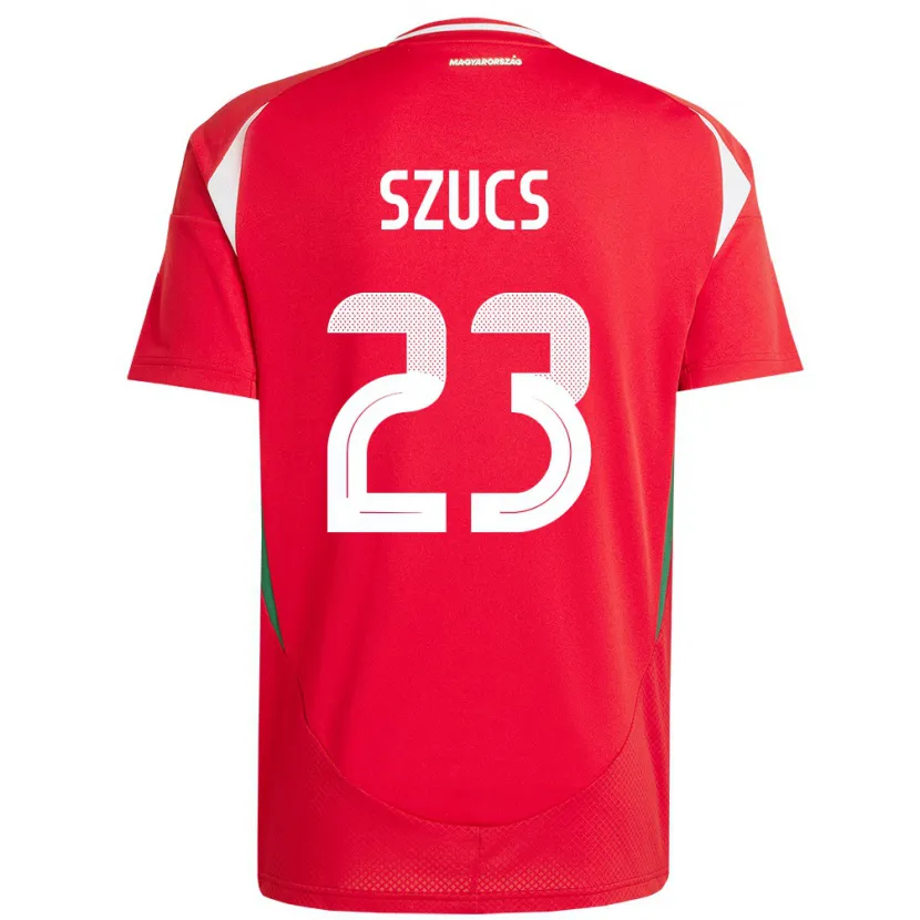 Danxen Bambino Maglia Ungheria Tamás Szűcs #23 Rosso Kit Gara Home 24-26 Maglietta