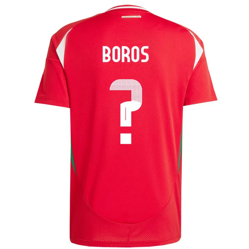 Danxen Bambino Maglia Ungheria Zsombor Boros #0 Rosso Kit Gara Home 24-26 Maglietta