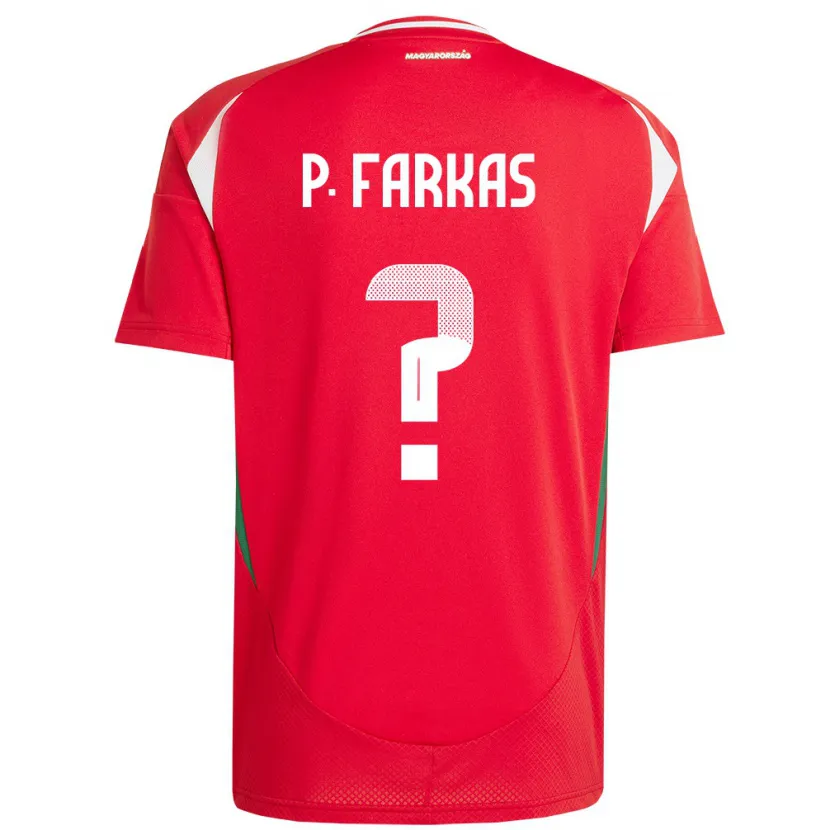 Danxen Bambino Maglia Ungheria Patrik Farkas #0 Rosso Kit Gara Home 24-26 Maglietta