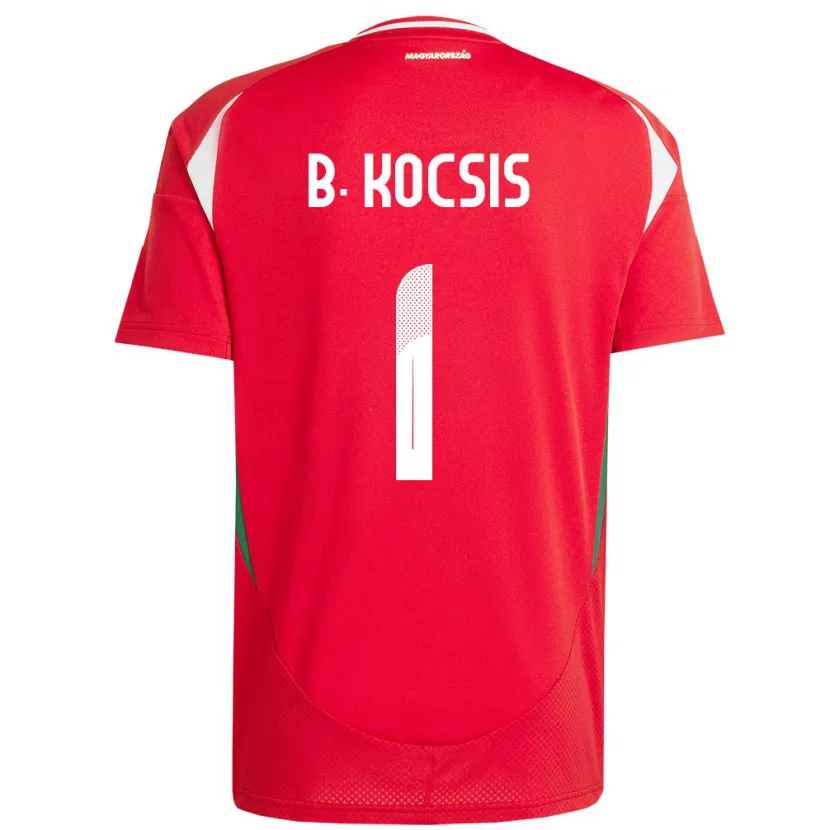 Danxen Bambino Maglia Ungheria Botond Kocsis #1 Rosso Kit Gara Home 24-26 Maglietta