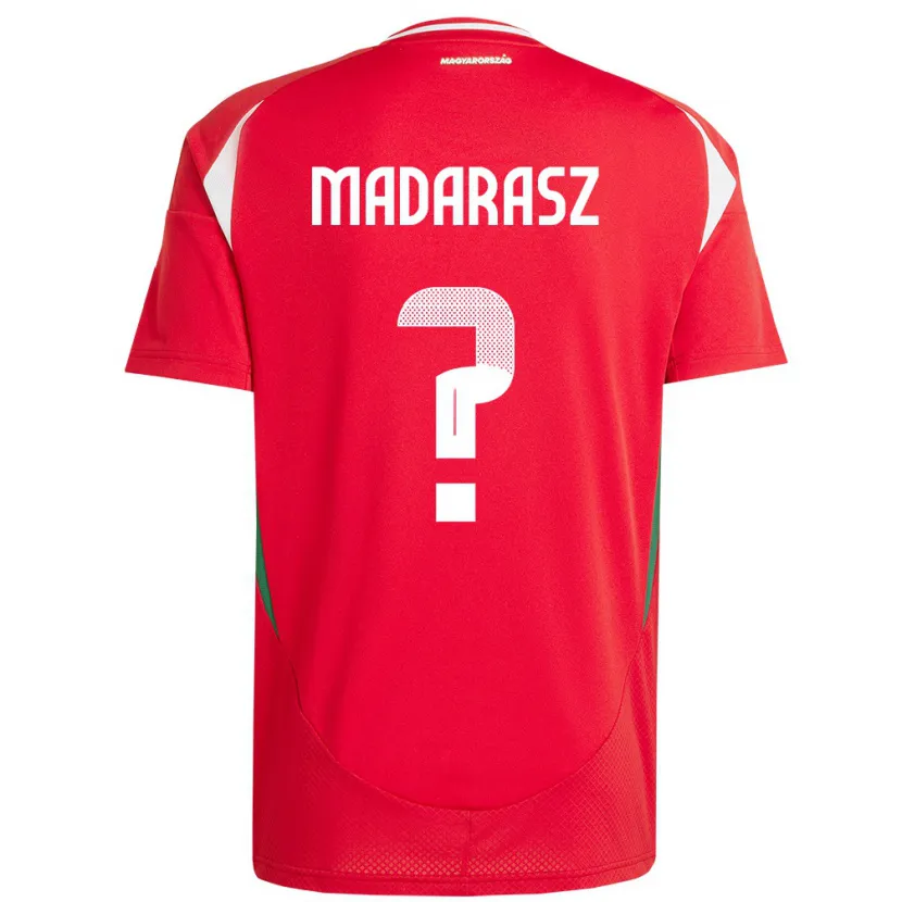 Danxen Bambino Maglia Ungheria Ádám Madarász #0 Rosso Kit Gara Home 24-26 Maglietta