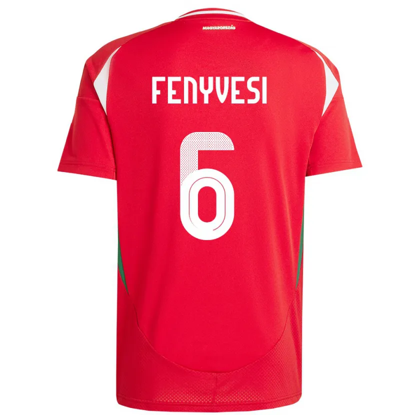 Danxen Bambino Maglia Ungheria Evelin Fenyvesi #6 Rosso Kit Gara Home 24-26 Maglietta