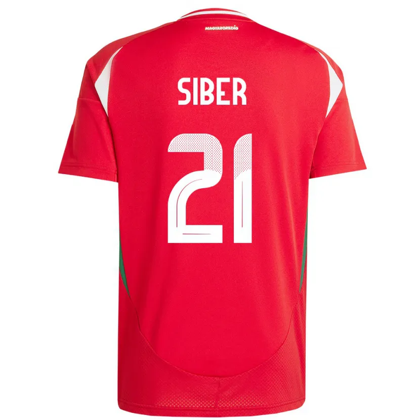 Danxen Bambino Maglia Ungheria Glória Siber #21 Rosso Kit Gara Home 24-26 Maglietta