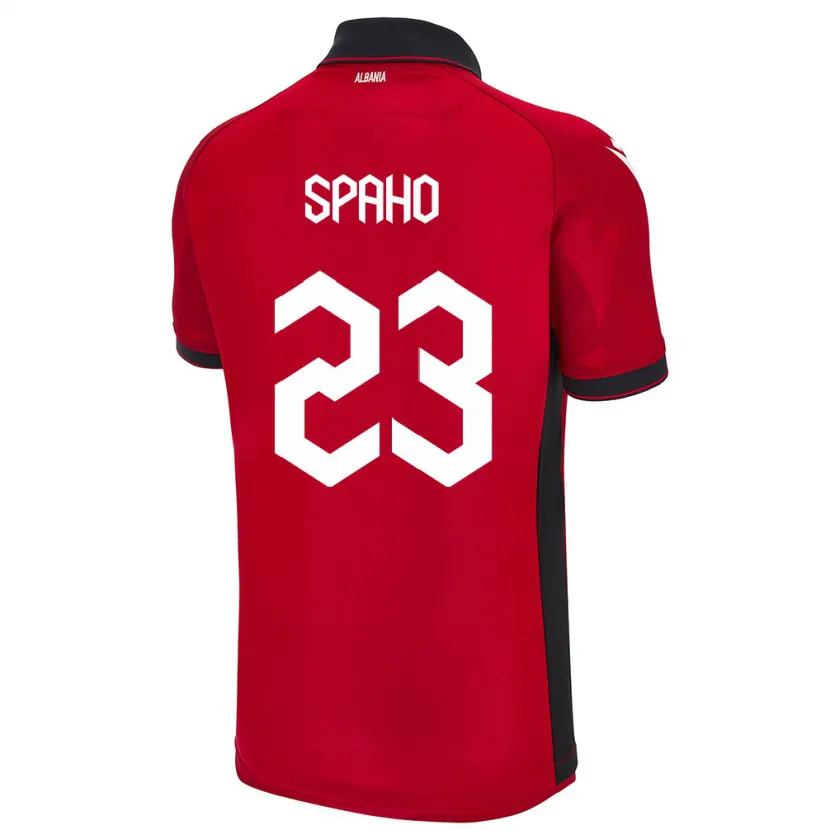 Danxen Bambino Maglia Albania Klesjana Spaho #23 Rosso Kit Gara Home 24-26 Maglietta
