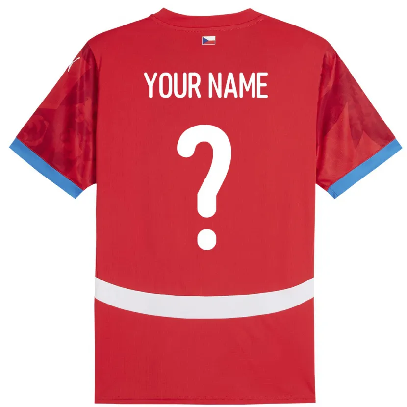 Danxen Bambino Maglia Cechia Il Tuo Nome #0 Rosso Kit Gara Home 24-26 Maglietta
