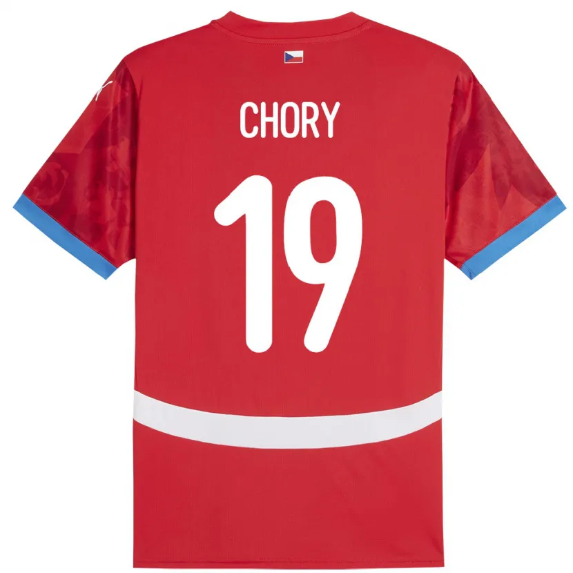 Danxen Bambino Maglia Cechia Tomas Chory #19 Rosso Kit Gara Home 24-26 Maglietta