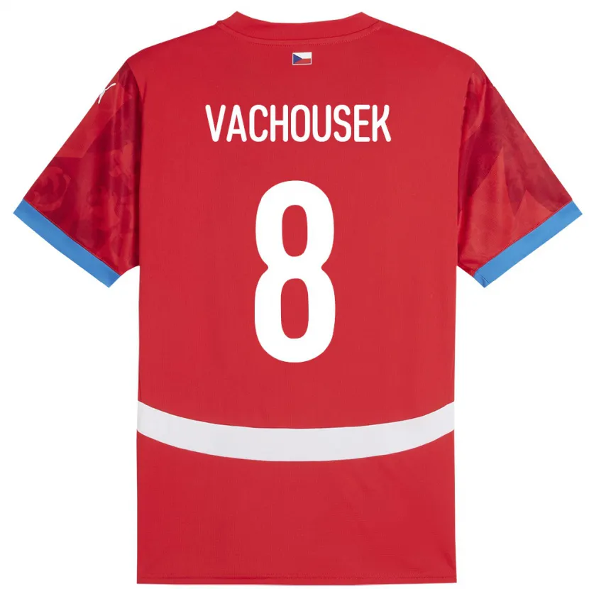 Danxen Bambino Maglia Cechia Tadeas Vachousek #8 Rosso Kit Gara Home 24-26 Maglietta