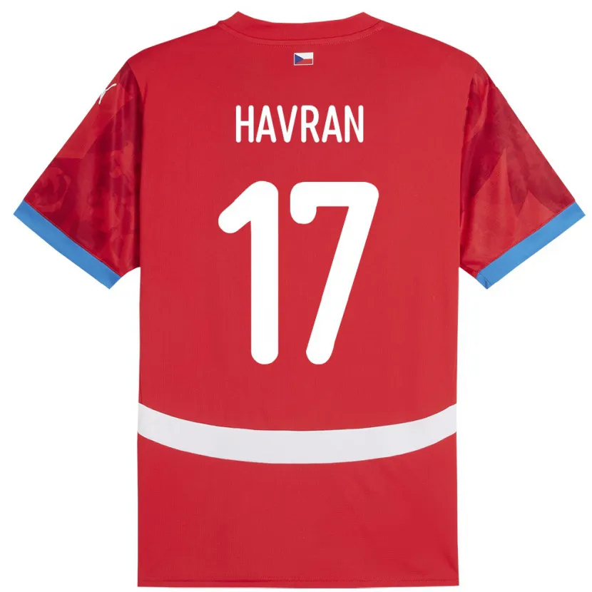 Danxen Bambino Maglia Cechia Marek Havran #17 Rosso Kit Gara Home 24-26 Maglietta