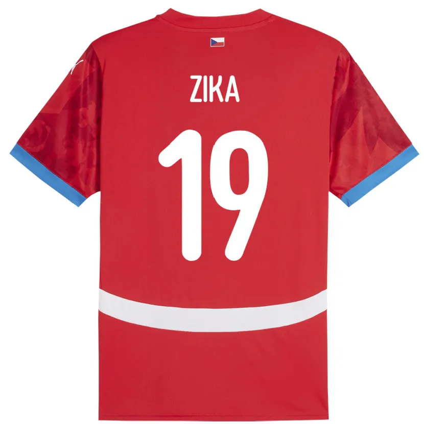 Danxen Bambino Maglia Cechia Petr Zika #19 Rosso Kit Gara Home 24-26 Maglietta