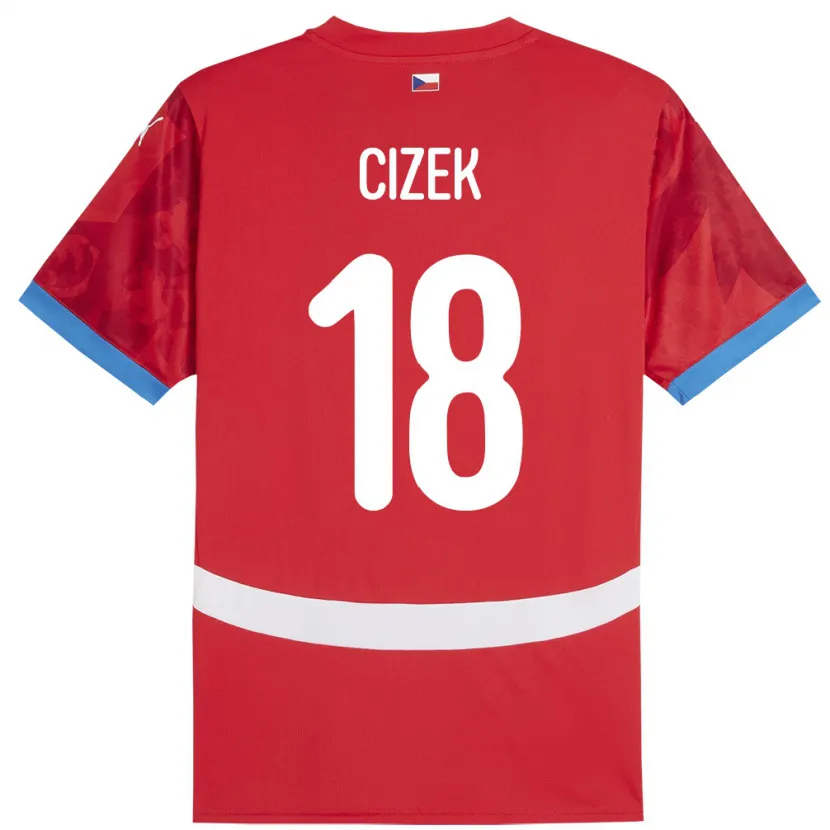 Danxen Bambino Maglia Cechia Krystof Cizek #18 Rosso Kit Gara Home 24-26 Maglietta