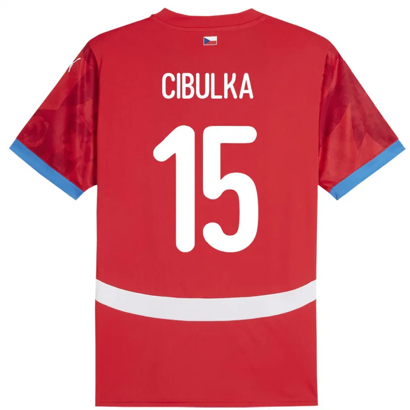 Danxen Bambino Maglia Cechia Oskar Cibulka #15 Rosso Kit Gara Home 24-26 Maglietta