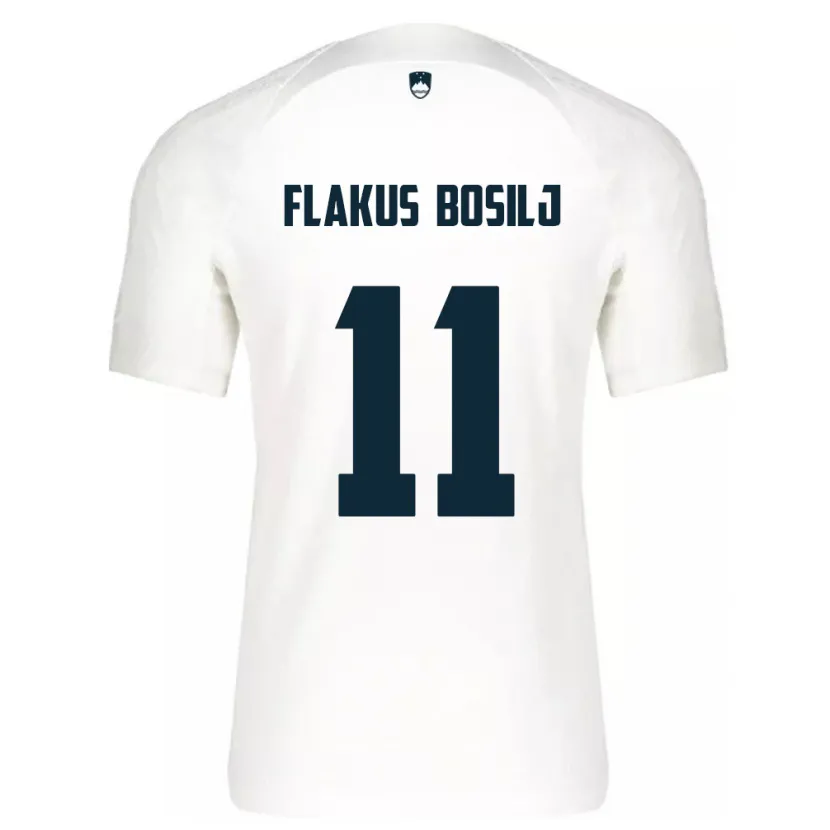 Danxen Bambino Maglia Slovenia David Flakus Bosilj #11 Bianco Kit Gara Home 24-26 Maglietta