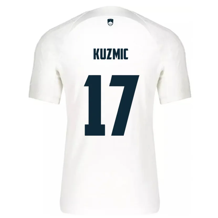 Danxen Bambino Maglia Slovenia Srdjan Kuzmic #17 Bianco Kit Gara Home 24-26 Maglietta