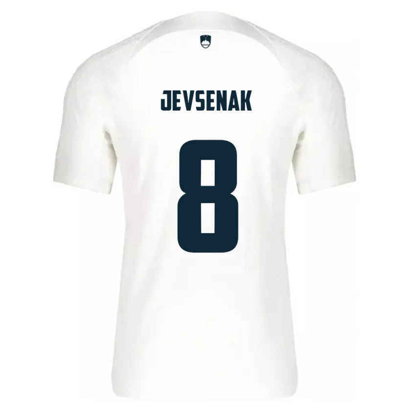 Danxen Bambino Maglia Slovenia Florjan Jevsenak #8 Bianco Kit Gara Home 24-26 Maglietta