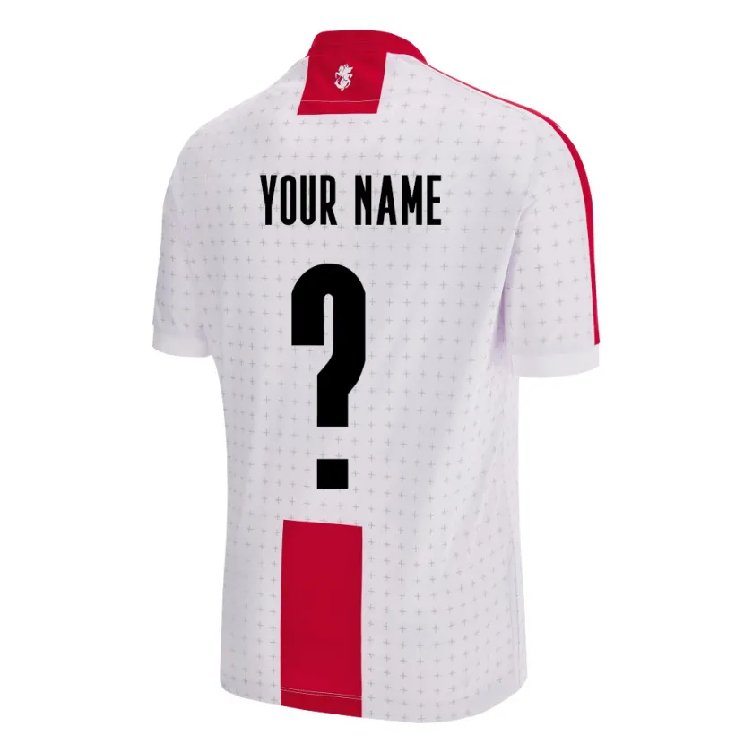 Danxen Bambino Maglia Georgia Il Tuo Nome #0 Bianco Kit Gara Home 24-26 Maglietta