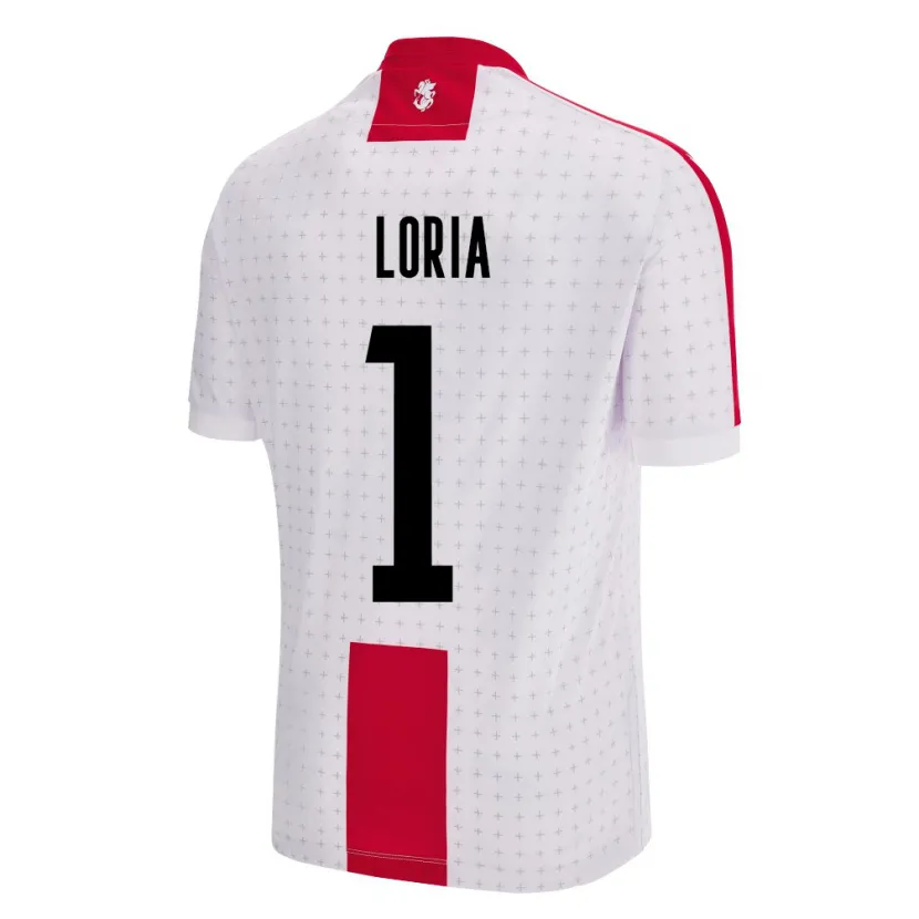Danxen Bambino Maglia Georgia Giorgi Loria #1 Bianco Kit Gara Home 24-26 Maglietta