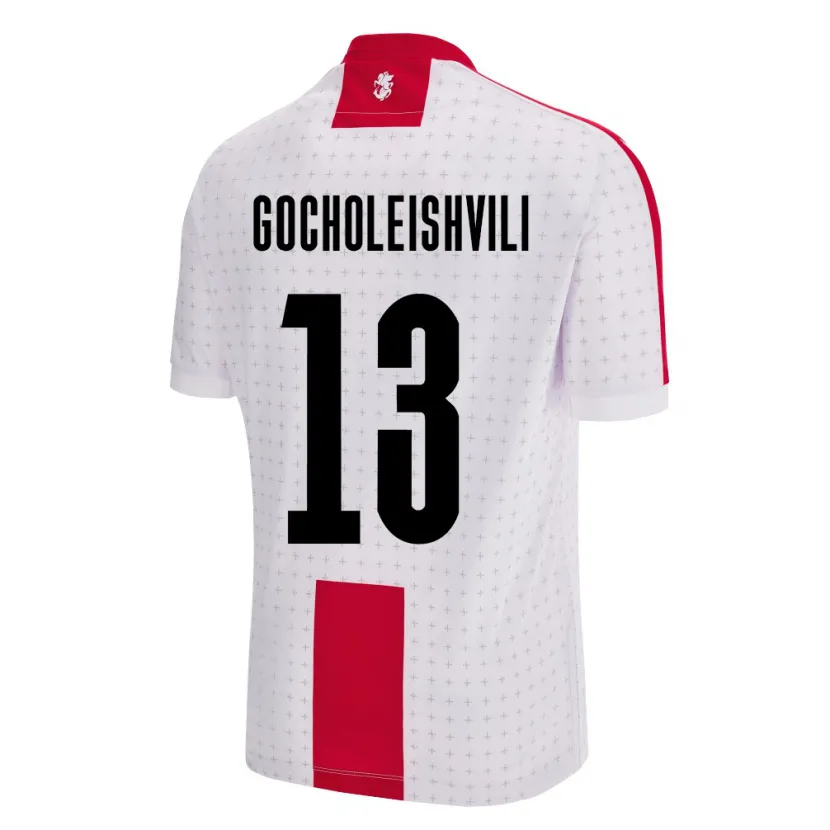 Danxen Bambino Maglia Georgia Giorgi Gocholeishvili #13 Bianco Kit Gara Home 24-26 Maglietta