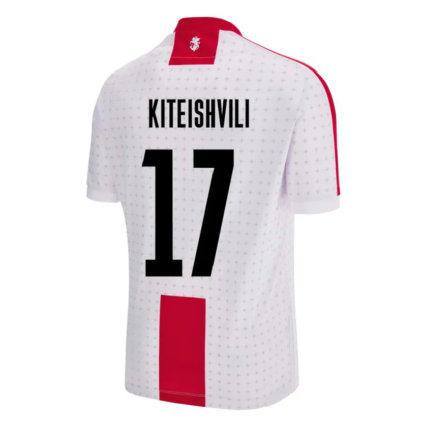 Danxen Bambino Maglia Georgia Otar Kiteishvili #17 Bianco Kit Gara Home 24-26 Maglietta