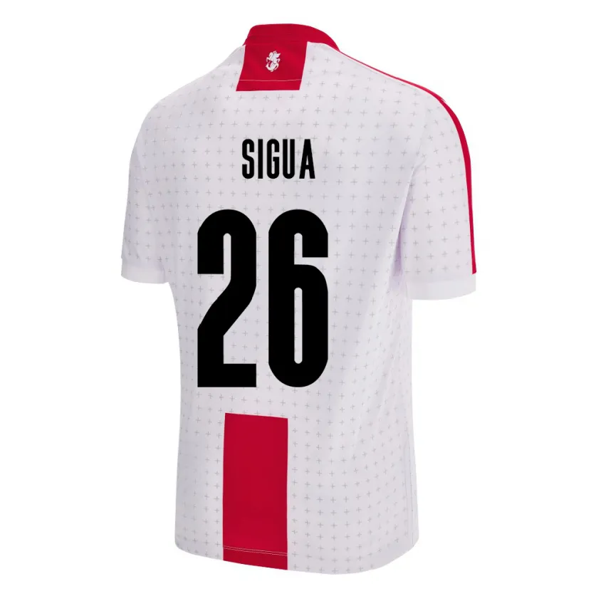 Danxen Bambino Maglia Georgia Gabriel Sigua #26 Bianco Kit Gara Home 24-26 Maglietta