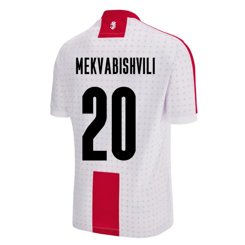 Danxen Bambino Maglia Georgia Anzor Mekvabishvili #20 Bianco Kit Gara Home 24-26 Maglietta