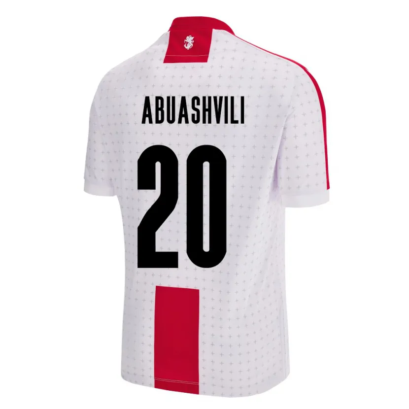 Danxen Bambino Maglia Georgia Giorgi Abuashvili #20 Bianco Kit Gara Home 24-26 Maglietta